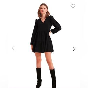 TRENDYOL Women Petite Mini Shift Regular Fit Woven Dress